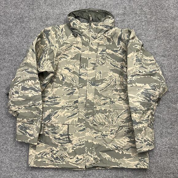 USAF Parka Jacket Mens Small Short Camouflage Gore-Tex APECS Waterproof Military - Picture 1 of 11